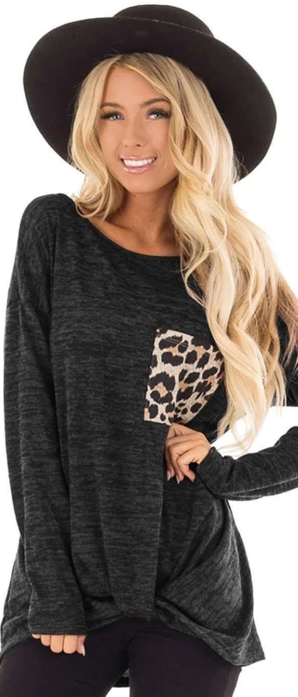 Leopard Pocket Top